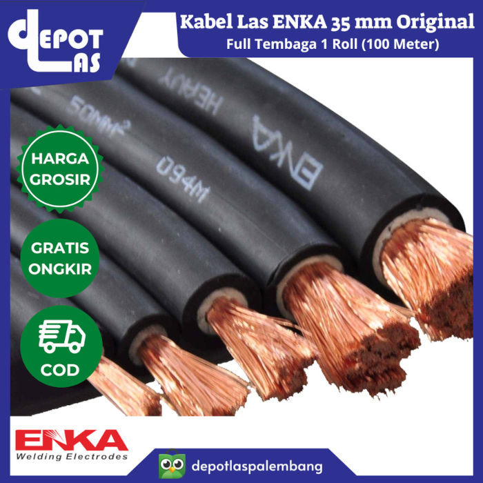 Kabel Las Enka Mm Original Full Tembaga Roll Meter Depot