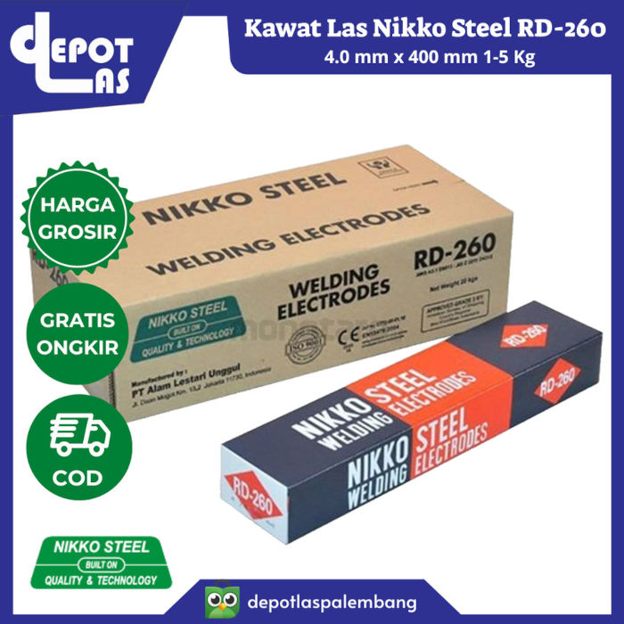 Kawat Las Nikko Steel RD-260 4.0 mm x 400 mm 1-5 Kg